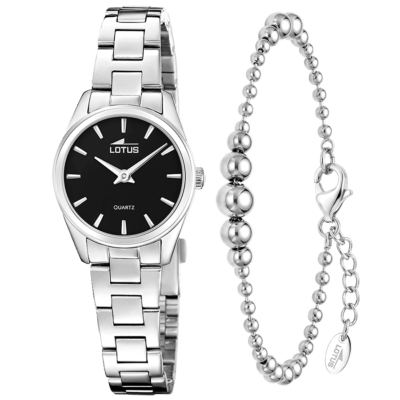 Reloj LOTUS Mujer 2GETHER Acero Esfera Negra CON PULSERA