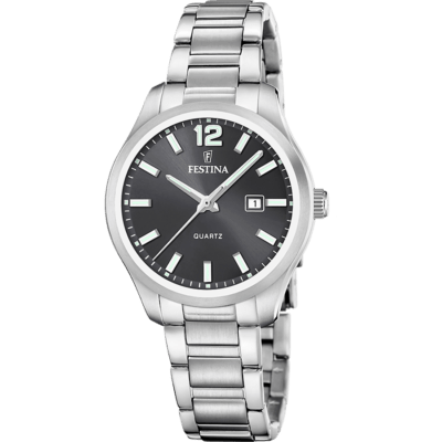 Reloj FESTINA Mujer CLASSICS Acero Tres Agujas Esfera Negra Con Calendario