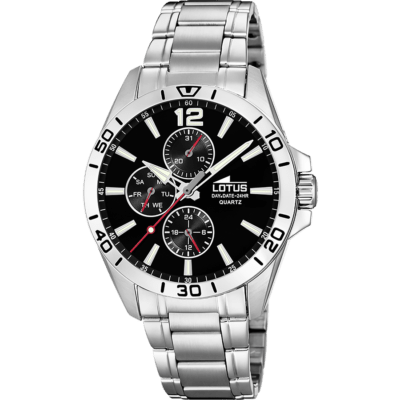 Reloj LOTUS Hombre MULTIFUNCIÓN Acero Esfera Negro