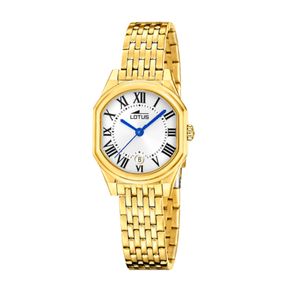 Reloj LOTUS Mujer OLD MONEY Acero Dorado Esfera Ovalada Blanca