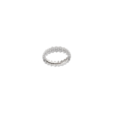 Anillo Alianza SALVATORE Plata Rodiada Circonitas Blancas