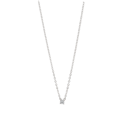 Collar SALVATORE Plata Rodiada Circonita Punto de Luz
