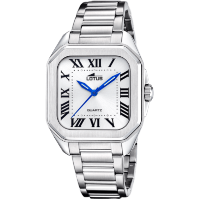 Reloj LOTUS Acero SQUARE SERIES Cuadrado Esfera Blanca