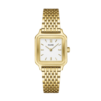 Reloj CLUSE Mujer Acero Dorada GRACIEUSE PETITE Esfera Blanca Cuadrada