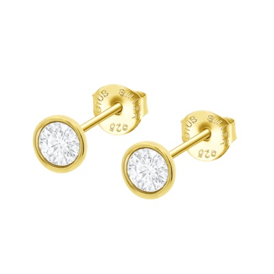 Pendientes LOTUS SILVER Plata Dorada CHARMING LADY Circonita