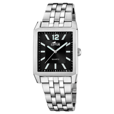 Reloj LOTUS Hombre SQUARE SERIES Acero Esfera Negra