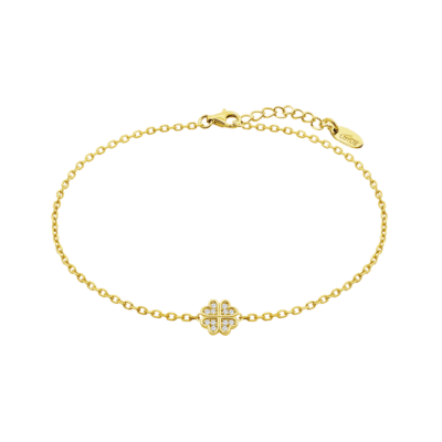 Pulsera LOTUS SILVER Plata Dorada ESSENTIALS Trébol
