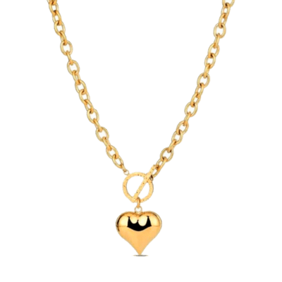 Collar ROCÍO MARTÍN Acero Dorado Colgante Corazón