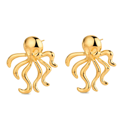 Pendientes ROCÍO MARTÍN Acero Dorado Pulpo