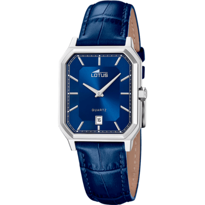 Reloj LOTUS Hombre SQUARE SERIES Acero Dorado Esfera Azul Correa Azul
