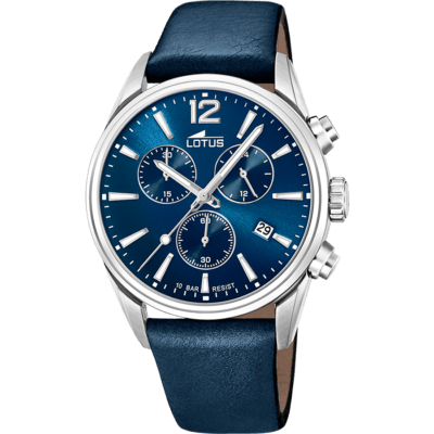 Reloj LOTUS Hombre CHRONO Esfera Azul Correa Cuero Azul