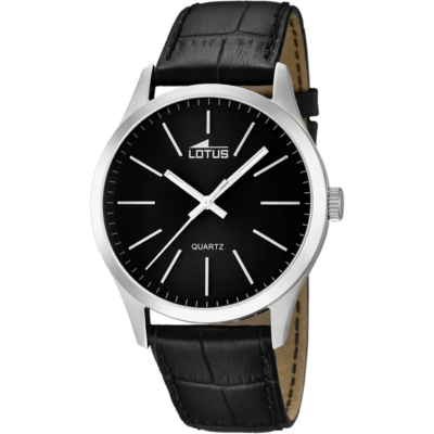 Reloj LOTUS Hombre MINIMALIST FOR HIM Acero Piel Negro