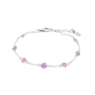 Pulsera LOTUS SILVER Plata Circonitas Rosas CHARMING LADY