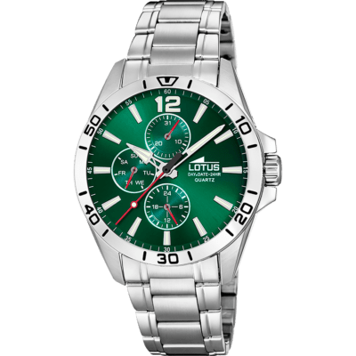 Reloj LOTUS Hombre MULTIFUNCIÓN Acero Esfera Verde
