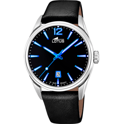 Reloj LOTUS Hombre MINIMALIST FOR HIM Acero Esfera Negro Y Azul Correa Negra