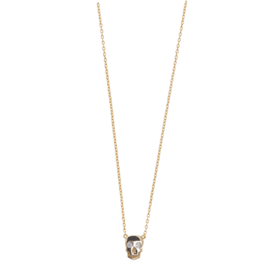 Collar SALVATORE Plata Chapada Calavera