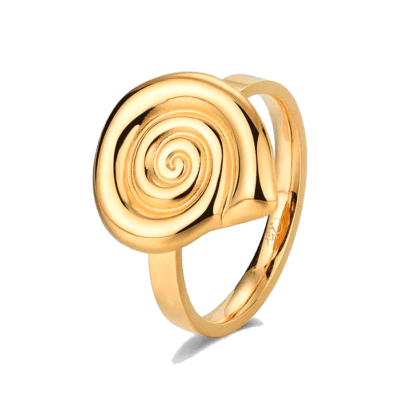 Anillo ROCÍO MARTÍN Acero Dorado Caracola
