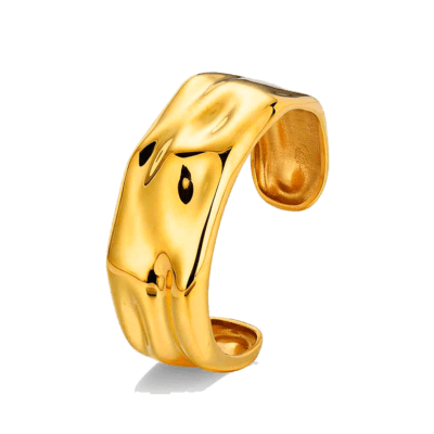 Brazalete ROCÍO MARTÍN Acero Dorado Irregular