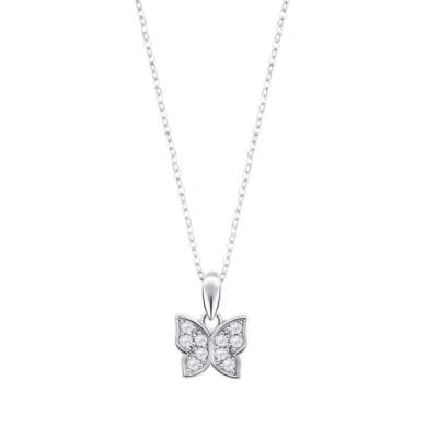 Collar LOTUS SILVER Plata ESSENTIALS Mariposa Circonitas