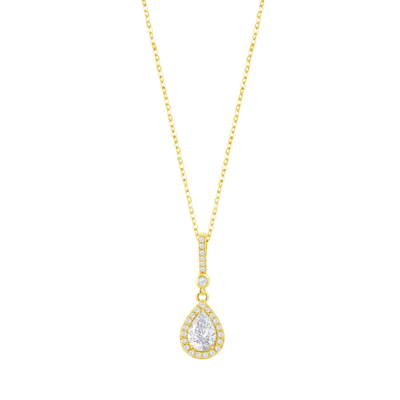 Collar LOTUS SILVER Mujer BEYOND CLASSICS Plata Dorada Circonita Blanca