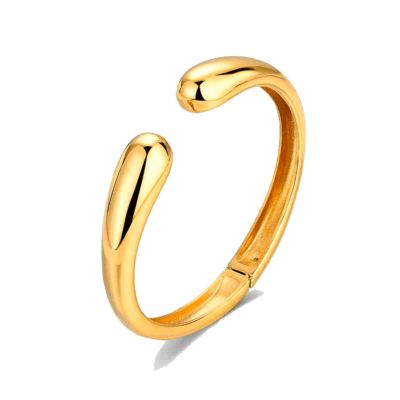 Brazalete ROCÍO MARTÍN Acero Dorado Gota Abierto