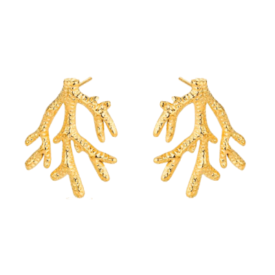 Pendientes ROCÍO MARTÍN Acero Dorado Coral