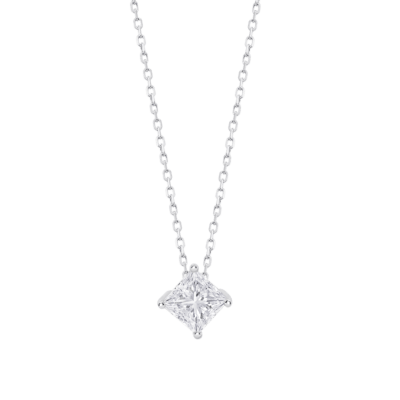 Collar LOTUS SILVER Mujer ESSENTIALS Plata Circonita Rombo