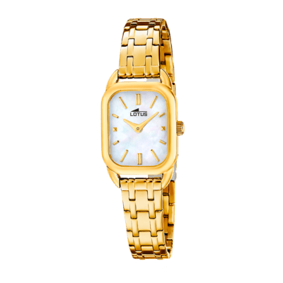 Reloj LOTUS Mujer 2GETHER Acero Dorado Esfera Cuadrada Nácar CON PULSERA