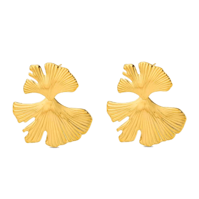 Pendientes ROCÍO MARTÍN Acero Dorado Hojas