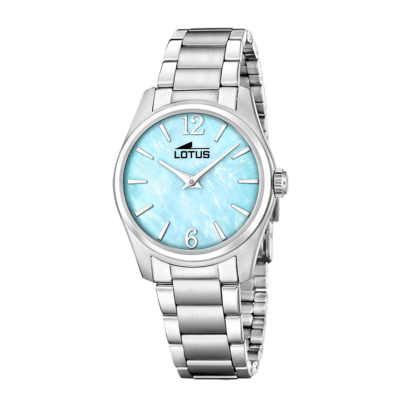Reloj LOTUS Mujer CLASSICS STEEL Tres Agujas Esfera Azul Claro