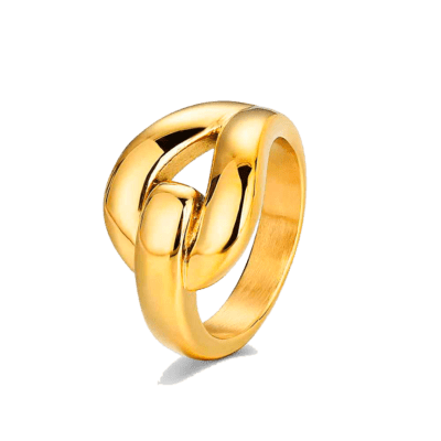 Anillo ROCÍO MARTÍN Acero Dorado Tipo Hebilla
