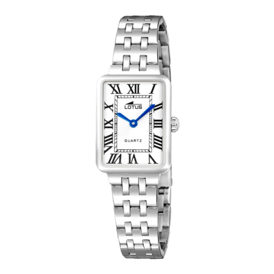Reloj LOTUS Mujer 2GETHER Acero Esfera Cuadrada Blanca Aguja Azul CON PULSERA