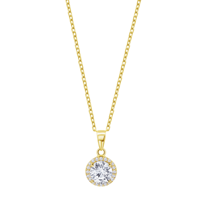 Collar LOTUS SILVER Plata Dorada ESSENTIALS Rosetón Pequeño