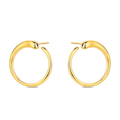 Pendientes ROCÍO MARTÍN Acero Dorado Gota Redonda