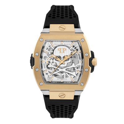 Reloj PHILIPP PLEIN Acero Bicolor THE SKELETON 2.0 Caucho AUTOMÁTICO