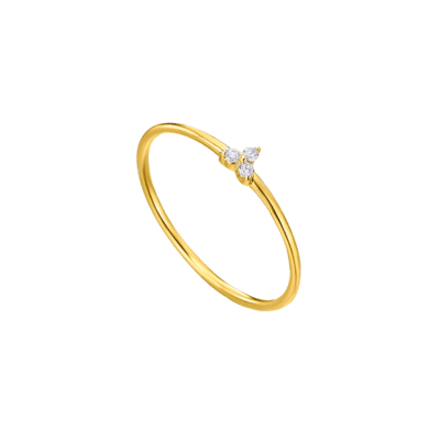 Anillo LE CARRÉ Oro Amarillo Tres Diamantes