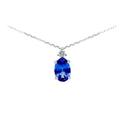 Gargantilla Oro Blanco MARINA GARCÍA Diamante y Tanzanita
