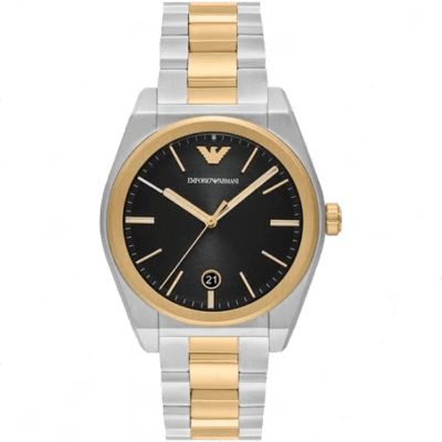 Reloj EMPORIO ARMANI Acero Bicolor Esfera Negra