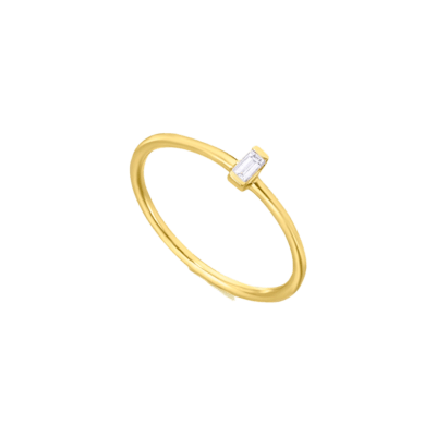 Anillo LE CARRÉ Oro Amarillo y Diamante Talla Baguette DAILY DIAMONDS