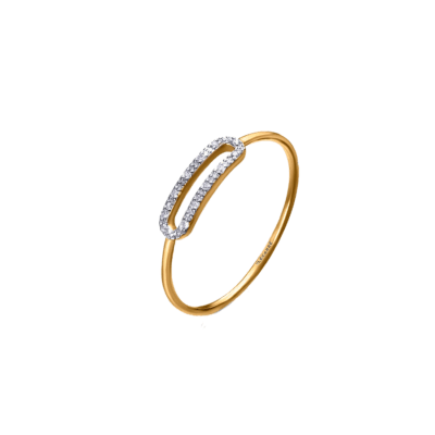 Anillo LE CARRÉ Oro Amarillo y Diamantes WHITE DAYS Hebilla