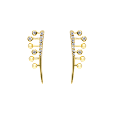 Pendientes MARINA GARCÍA Plata Dorada CHAMPAGNE