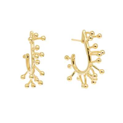 Pendientes MARINA GARCÍA Plata Dorada CHAMPAGNE Aro