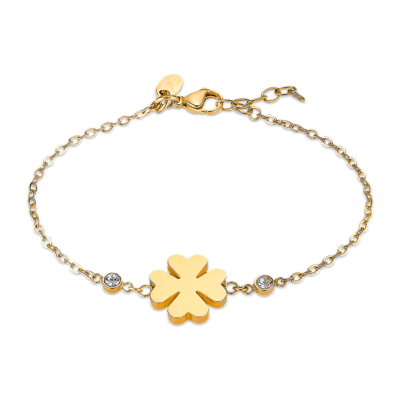 Pulsera LOTUS STYLE Acero Dorado ESSENTIALS Trébol