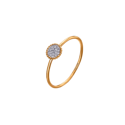 Anillo LE CARRÉ Oro Amarillo y Brillantes WHITE DAYS Redondo