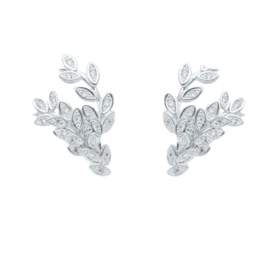 Pendientes MARINA GARCÍA Plata CHANTILLY Trepadores Hiedra