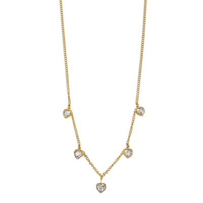Collar LOTUS STYLE Acero Dorado WOMAN'S HEART Corazones