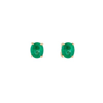 Pendientes Oro Amarillo MARINA GARCÍA Esmeralda