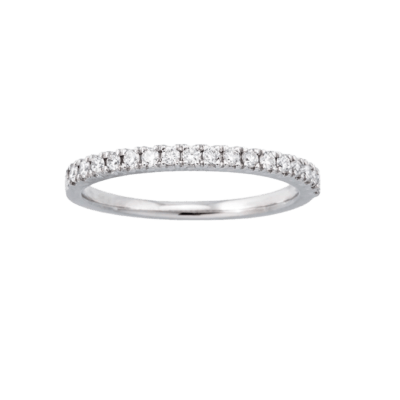 Anillo Oro Blanco MARINA GARCÍA Media Alianza Diamantes
