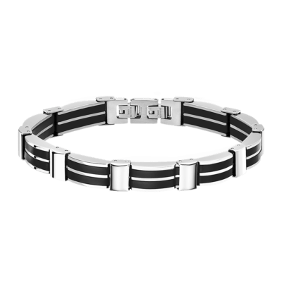 Pulsera LOTUS STYLE Acero Hombre TEMPTATION GAME Línea Negra Doble