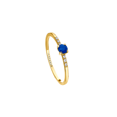 Anillo LE CARRÉ Oro Amarillo, Diamantes y Zafiro COLORIZE